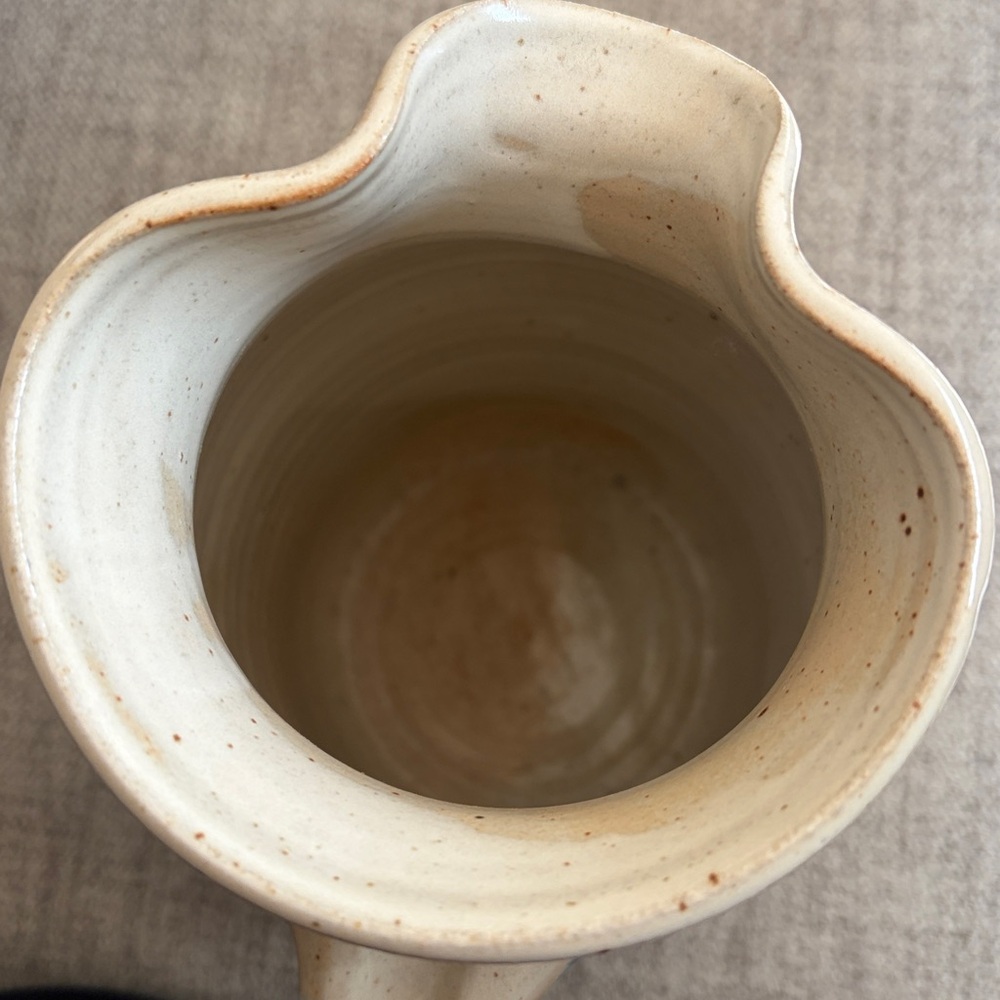 Handcrafted Multicolor Ceramic Pitcher - Picture 3 of 4